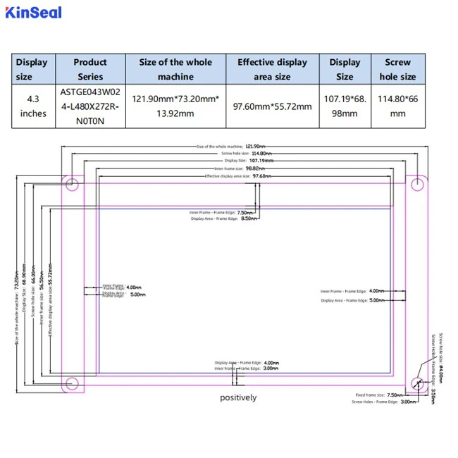 4.3-inch Serial-Port-Configurable Touchscreen suppliers