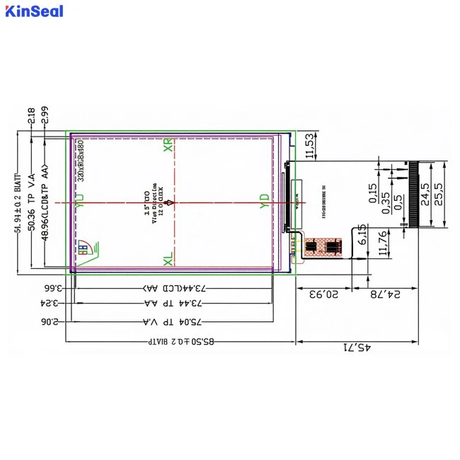 3.5-inch COF HMI Touchscreen factory